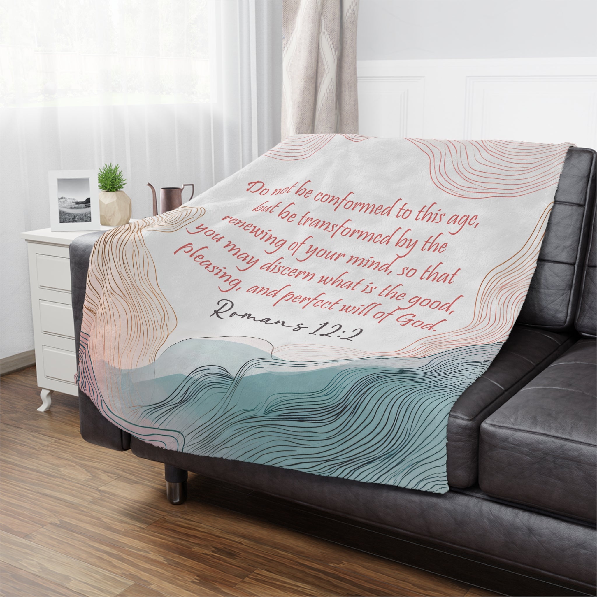 Custom Verse - Waves - Minky Throw Blanket