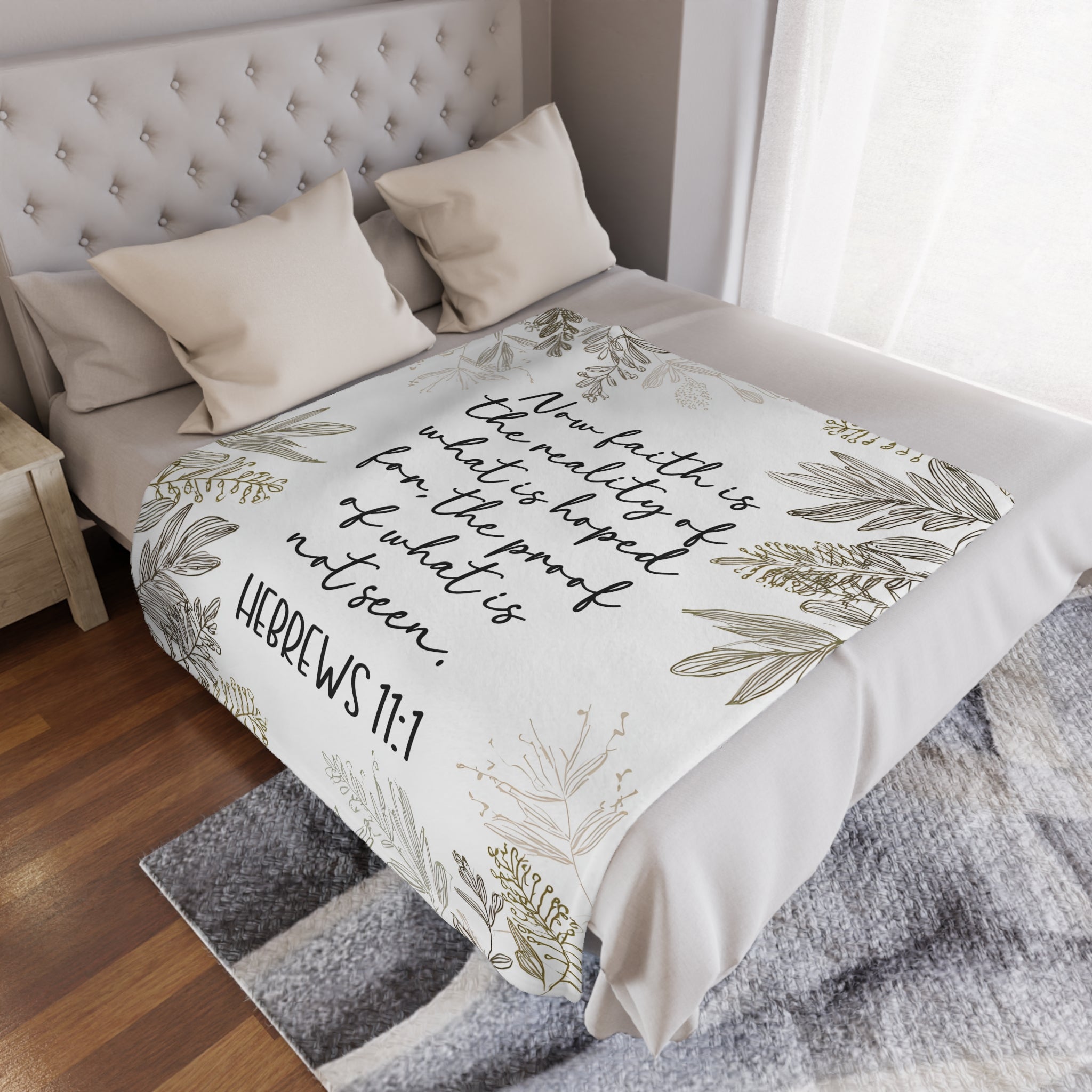 Custom Verse - Foliage - Minky Throw Blanket