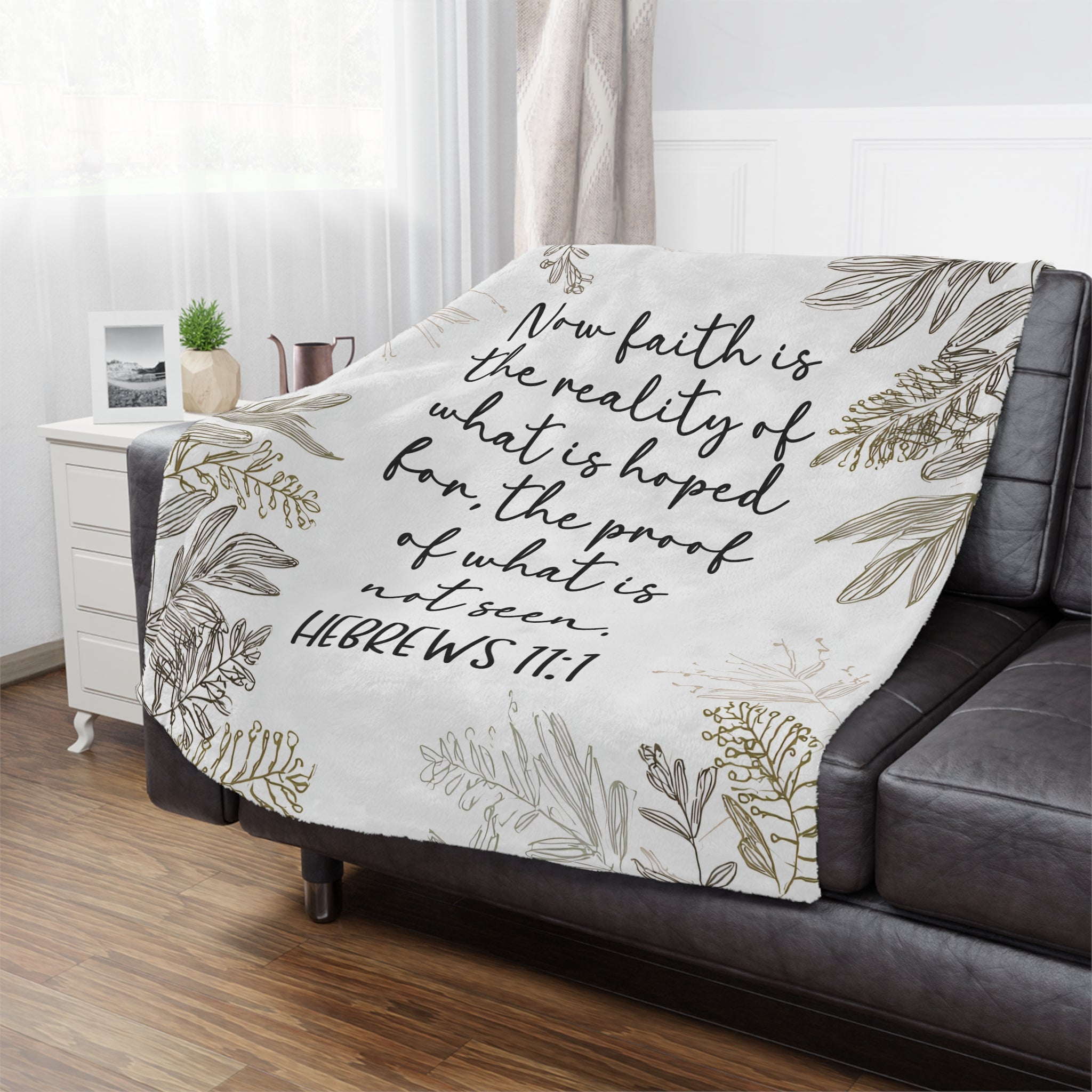 Custom Verse - Foliage - Minky Throw Blanket