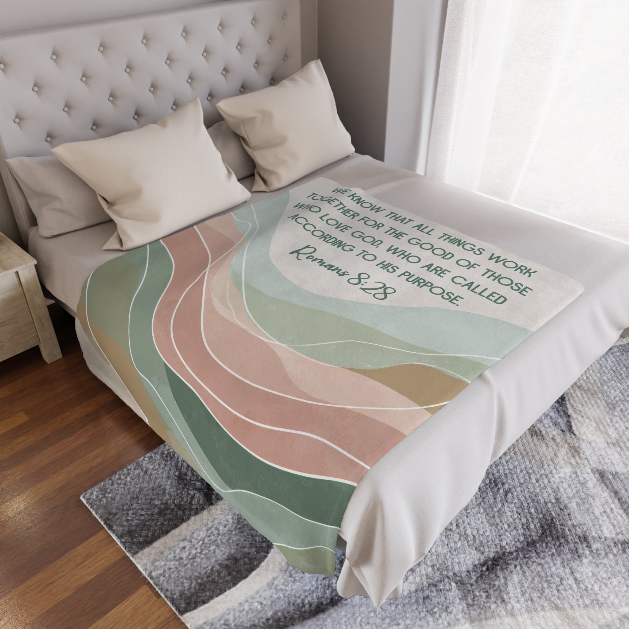 Custom Verse - Wavy - Minky Throw Blanket
